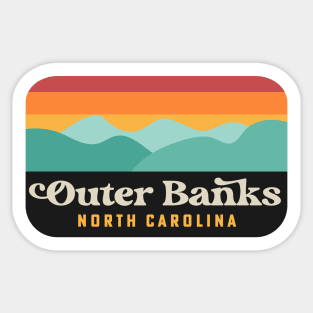 Outer Banks NC Retro OBX North Carolina Sticker